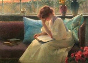 "Thoughtful Reader" by Franz Dvorak (1862-1927)